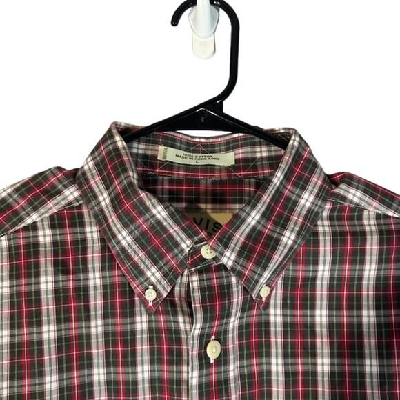 Orvis Brown & Red Plaid Collared Long Sleeve Cotton Button Down Shirt Men Sz L - Picture 4 of 6